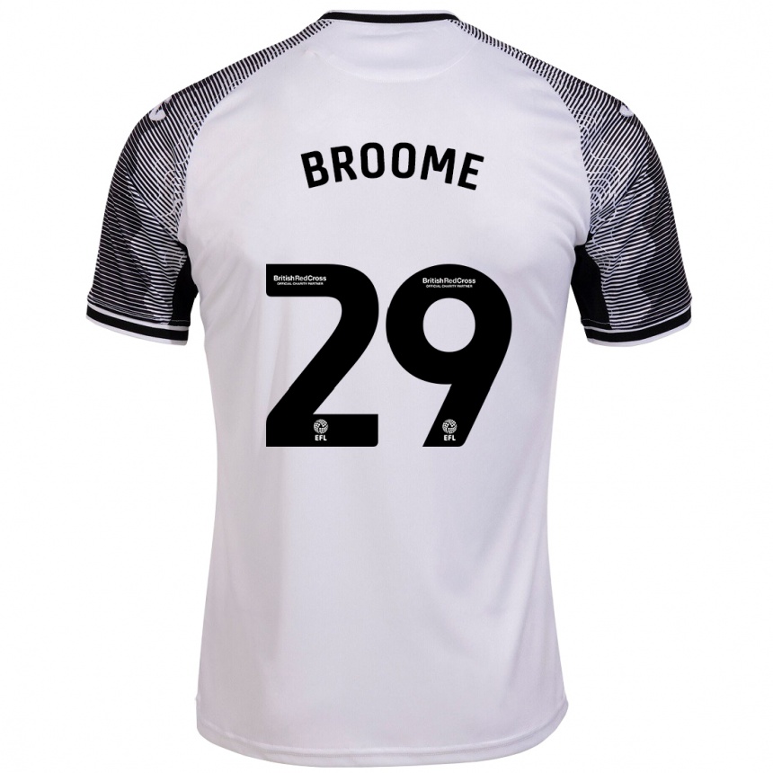 Men Football Nathan Broome #29 White Home Jersey 2023/24 T-Shirt Canada