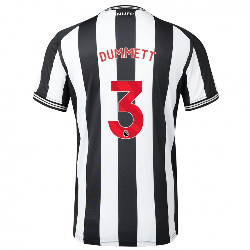 Homme Football Maillot Paul Dummett #3 Noir Blanc Tenues Domicile 2023/24 Canada