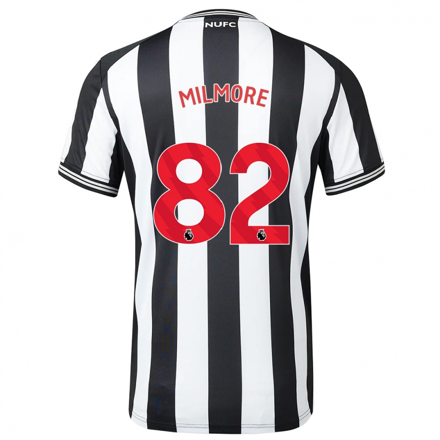 Homme Football Maillot Carter Milmore #82 Noir Blanc Tenues Domicile 2023/24 Canada