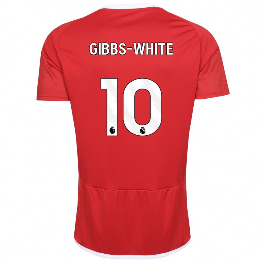 Men Football Morgan Gibbs-White #10 Red Home Jersey 2023/24 T-Shirt Canada