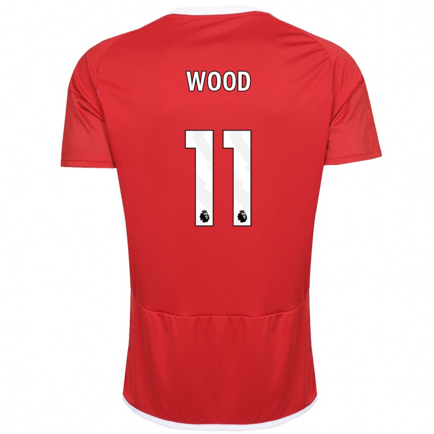 Men Football Chris Wood #11 Red Home Jersey 2023/24 T-Shirt Canada