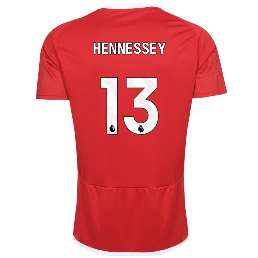 Men Football Wayne Hennessey #13 Red Home Jersey 2023/24 T-Shirt Canada