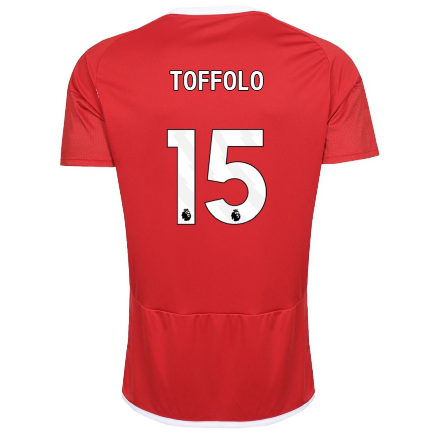 Men Football Harry Toffolo #15 Red Home Jersey 2023/24 T-Shirt Canada