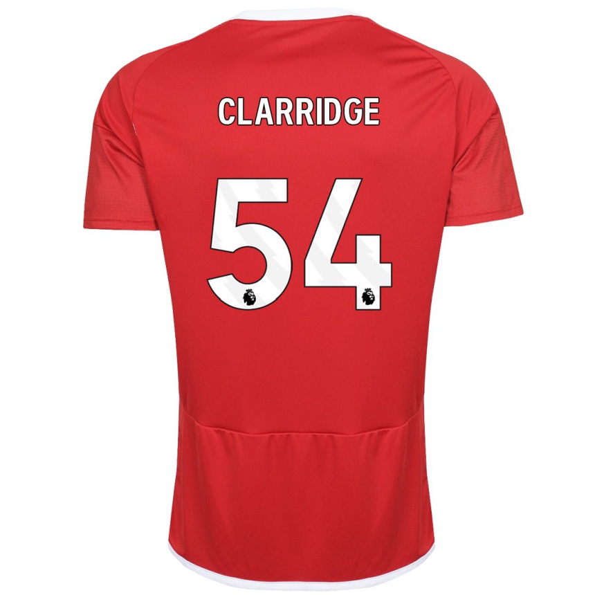 Men Football James Clarridge #54 Red Home Jersey 2023/24 T-Shirt Canada