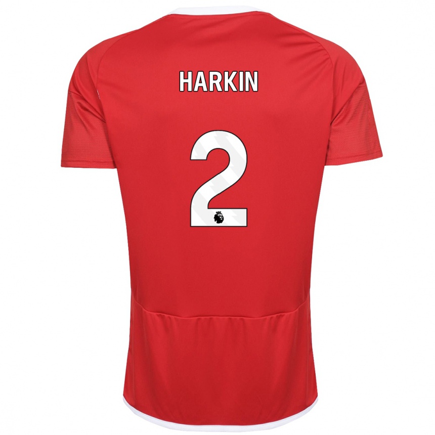 Men Football Lyndsey Harkin #2 Red Home Jersey 2023/24 T-Shirt Canada