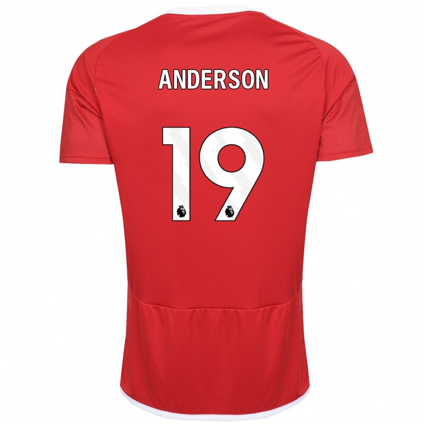 Men Football Becky Anderson #19 Red Home Jersey 2023/24 T-Shirt Canada