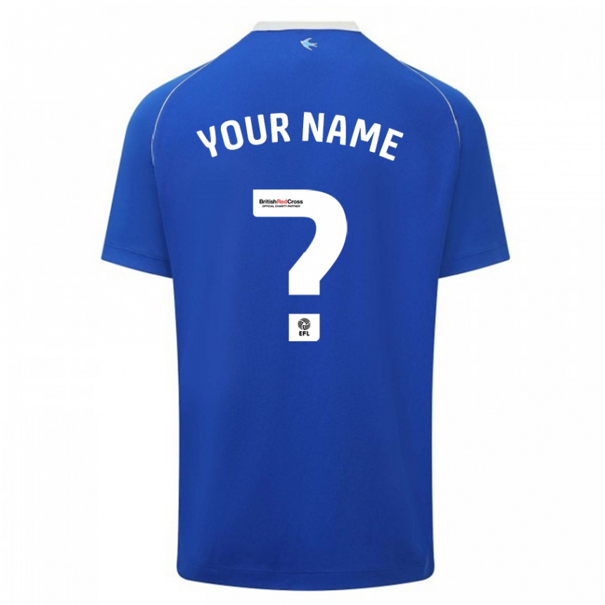 Men Football Your Name #0 Blue Home Jersey 2023/24 T-Shirt Canada