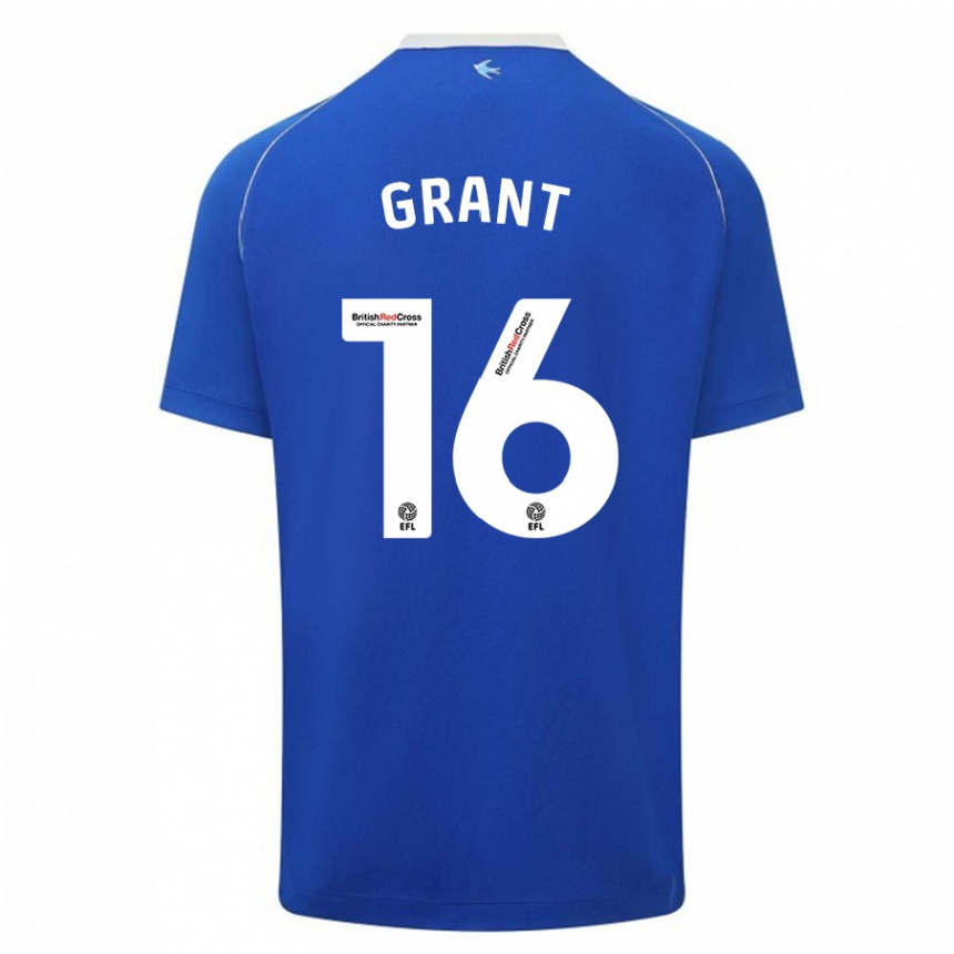 Men Football Karlan Grant #16 Blue Home Jersey 2023/24 T-Shirt Canada