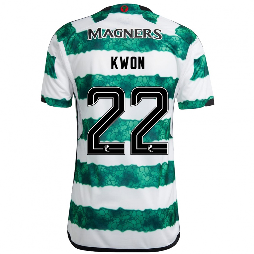 Homme Football Maillot Hyeok-Kyu Kwon #22 Vert Tenues Domicile 2023/24 Canada