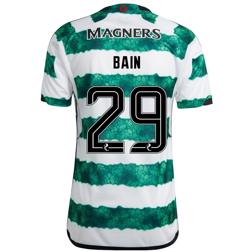 Men Football Scott Bain #29 Green Home Jersey 2023/24 T-Shirt Canada