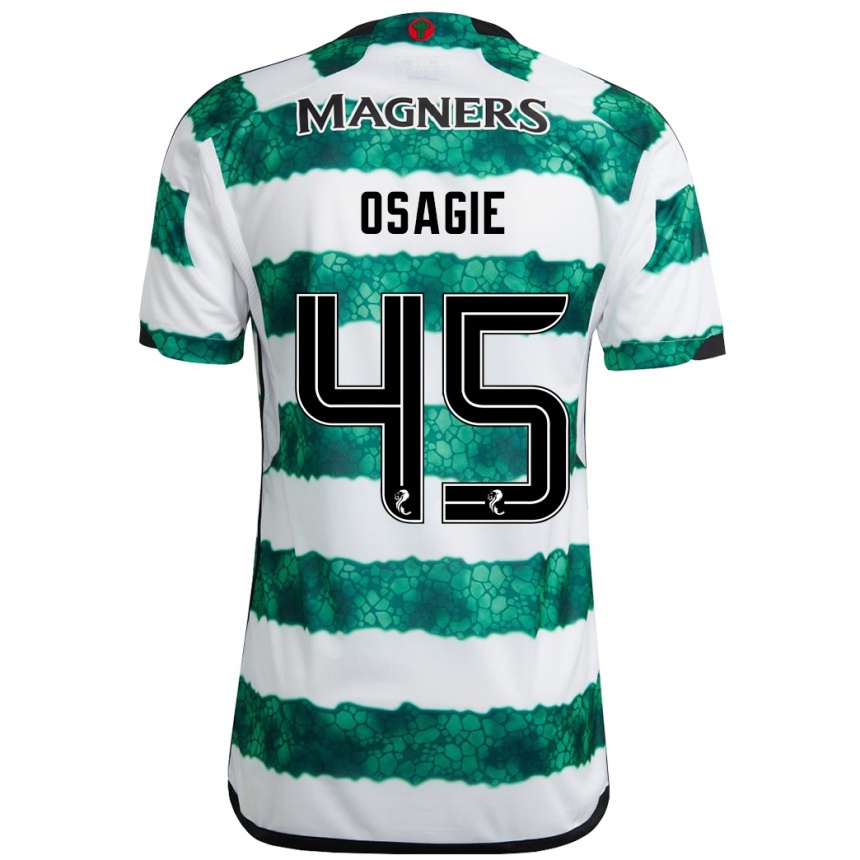 Men Football Justin Osagie #45 Green Home Jersey 2023/24 T-Shirt Canada