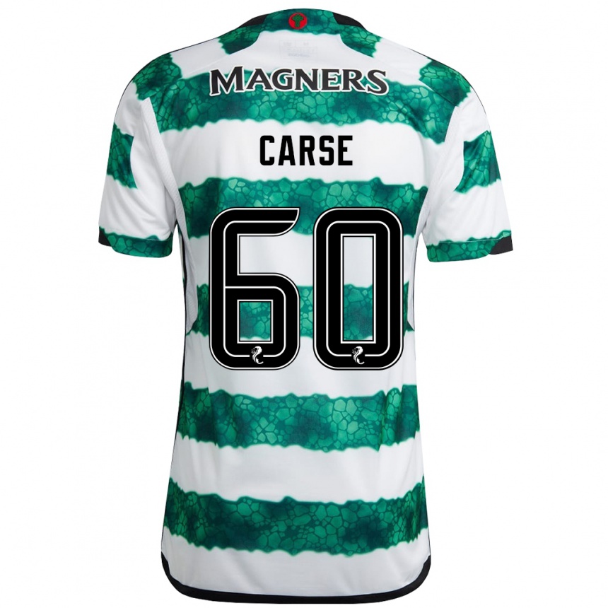 Men Football Mackenzie Carse #60 Green Home Jersey 2023/24 T-Shirt Canada