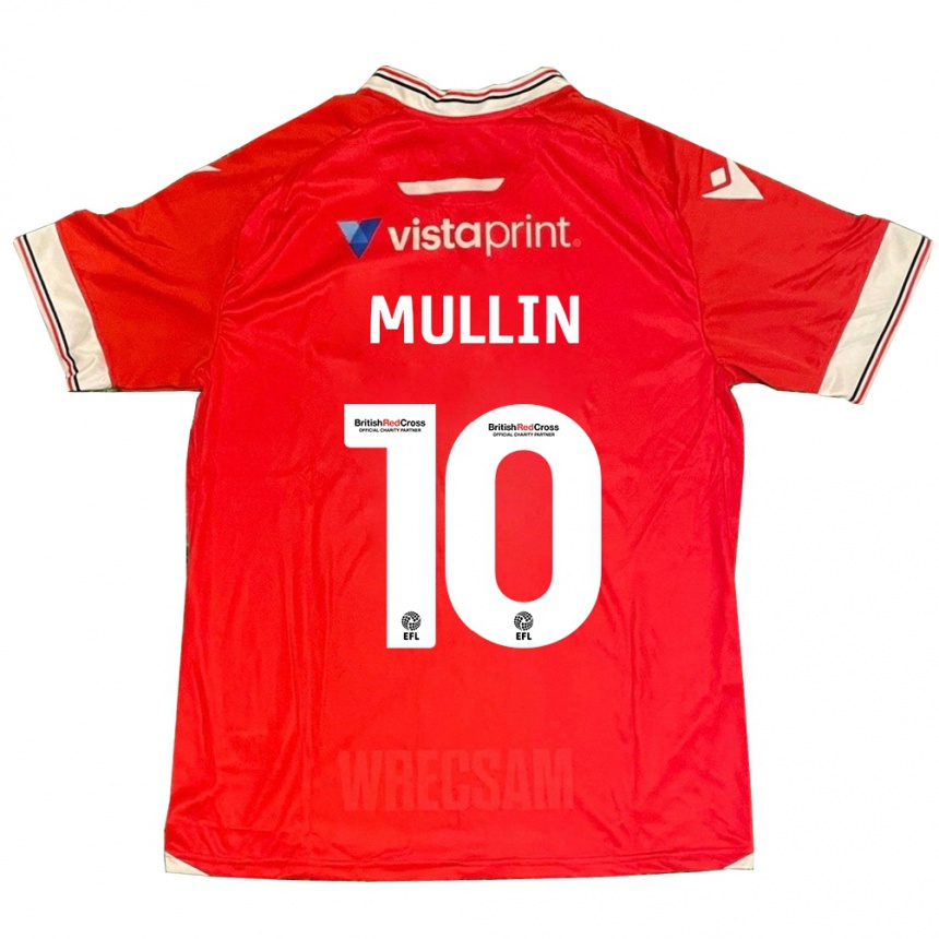 Men Football Paul Mullin #10 Red Home Jersey 2023/24 T-Shirt Canada