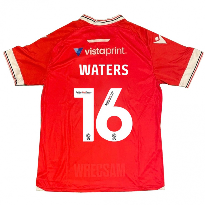 Men Football Billy Waters #16 Red Home Jersey 2023/24 T-Shirt Canada