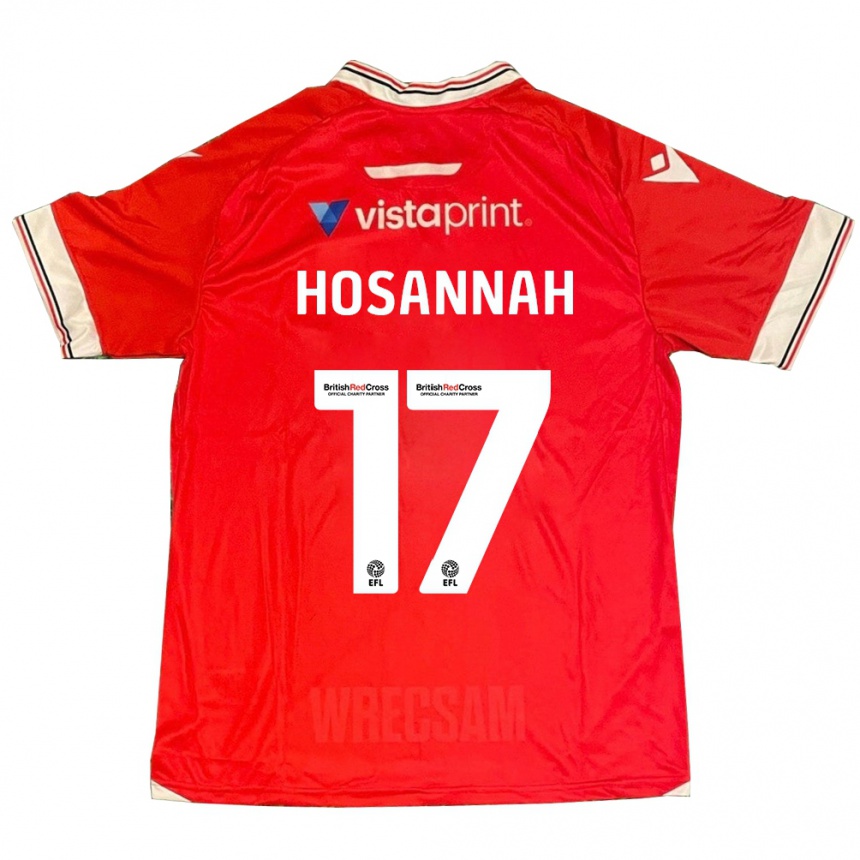 Men Football Bryce Hosannah #17 Red Home Jersey 2023/24 T-Shirt Canada