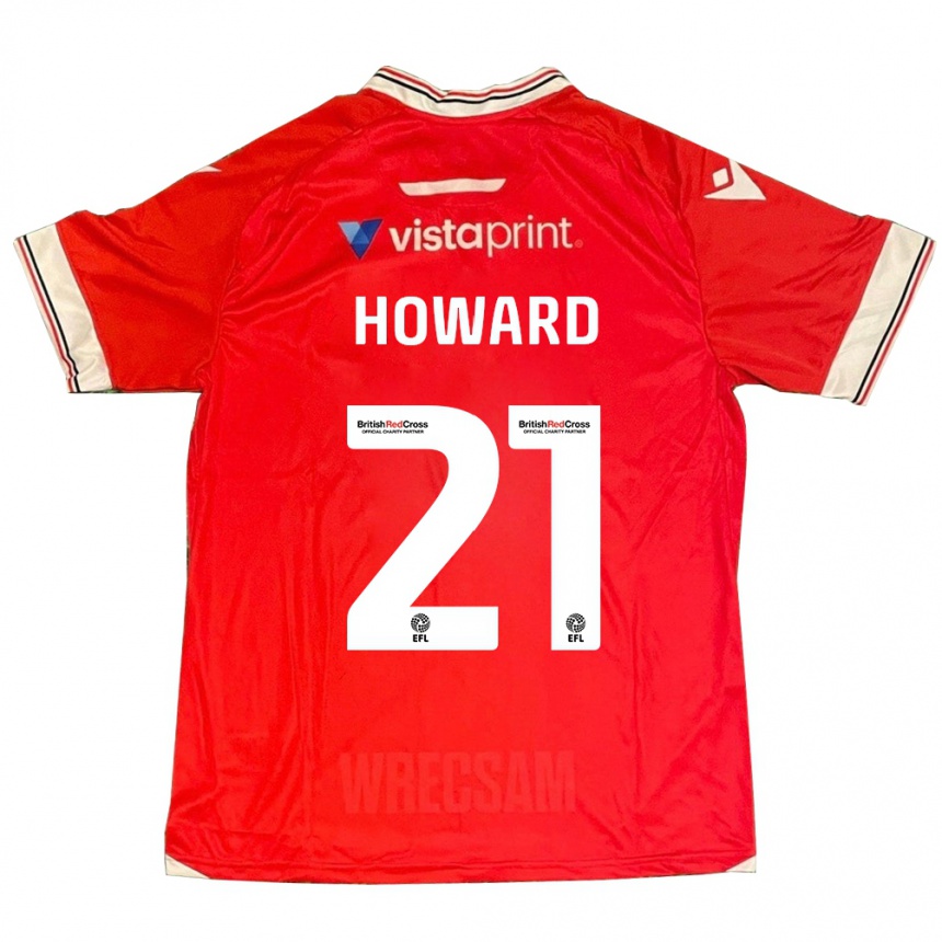 Men Football Mark Howard #21 Red Home Jersey 2023/24 T-Shirt Canada