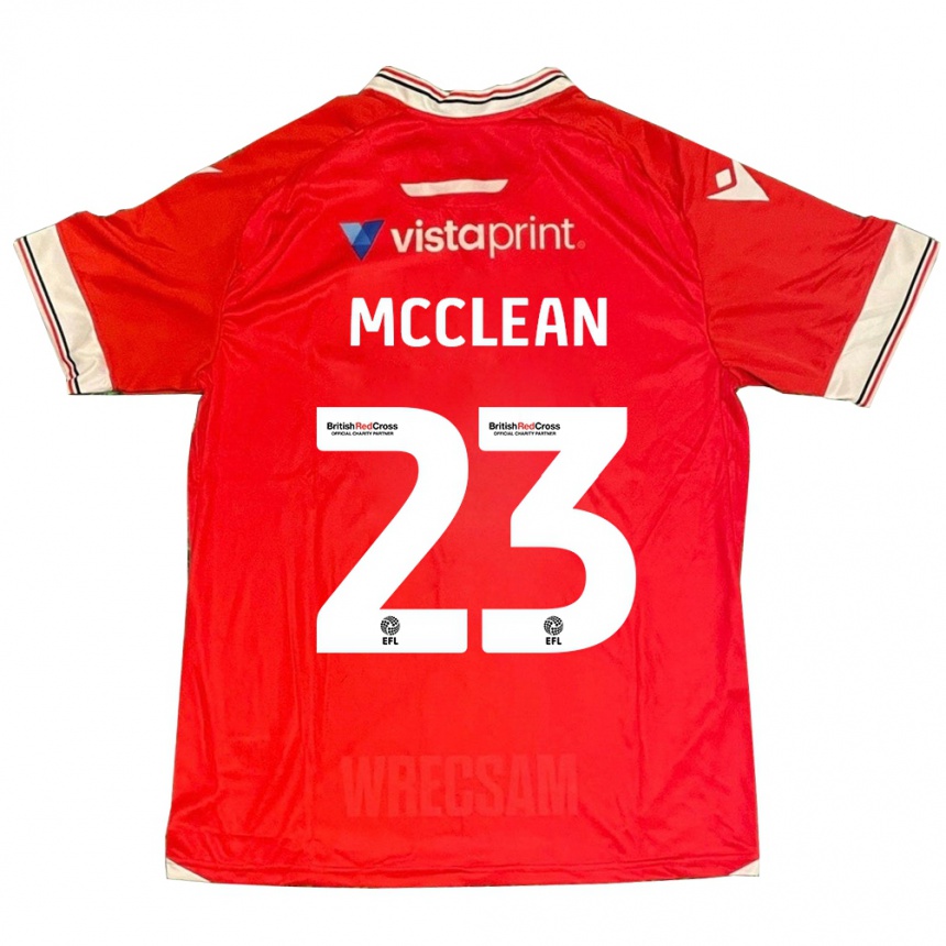 Men Football James Mcclean #23 Red Home Jersey 2023/24 T-Shirt Canada