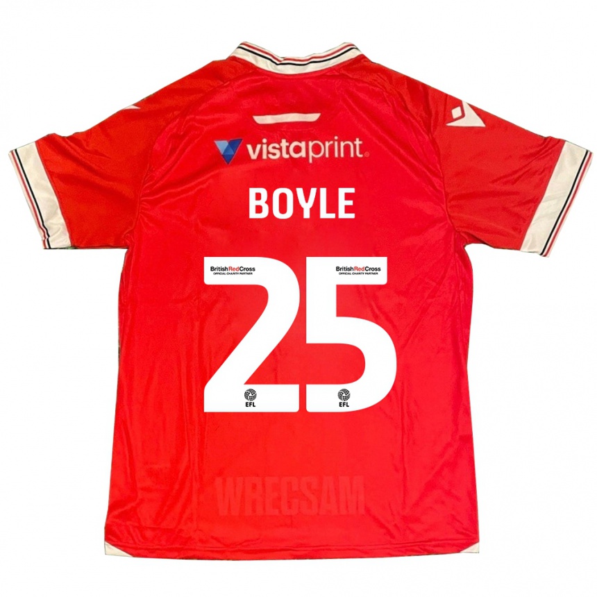 Men Football Will Boyle #25 Red Home Jersey 2023/24 T-Shirt Canada