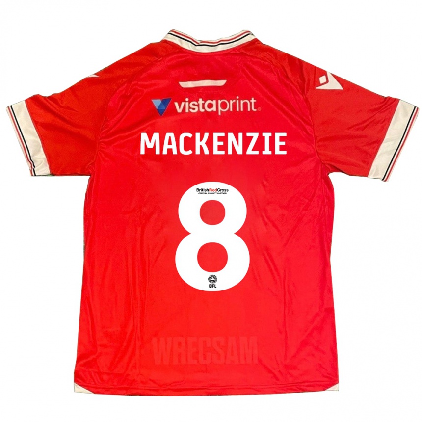 Men Football Libby Mackenzie #8 Red Home Jersey 2023/24 T-Shirt Canada