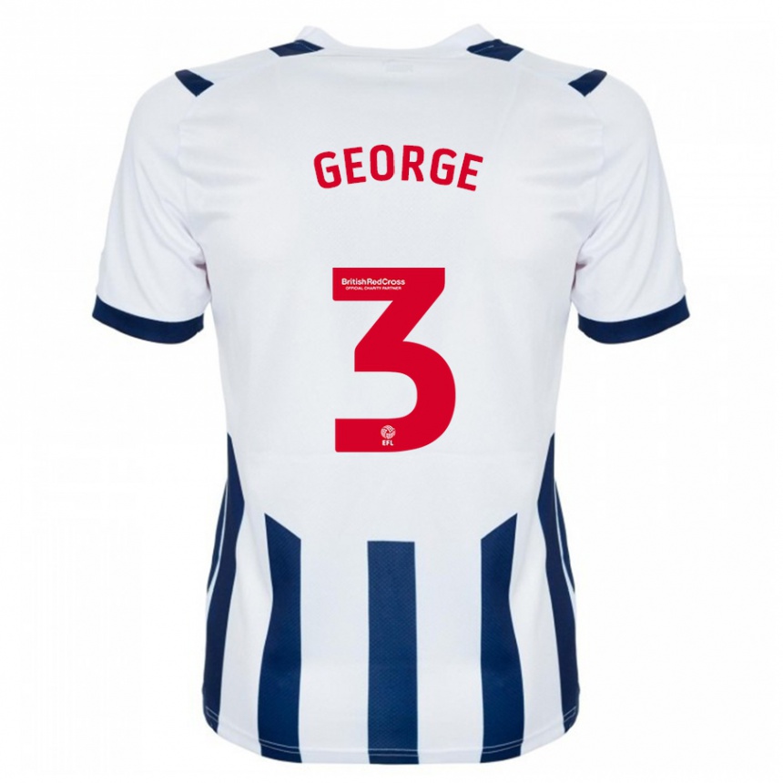 Men Football Hannah George #3 White Home Jersey 2023/24 T-Shirt Canada