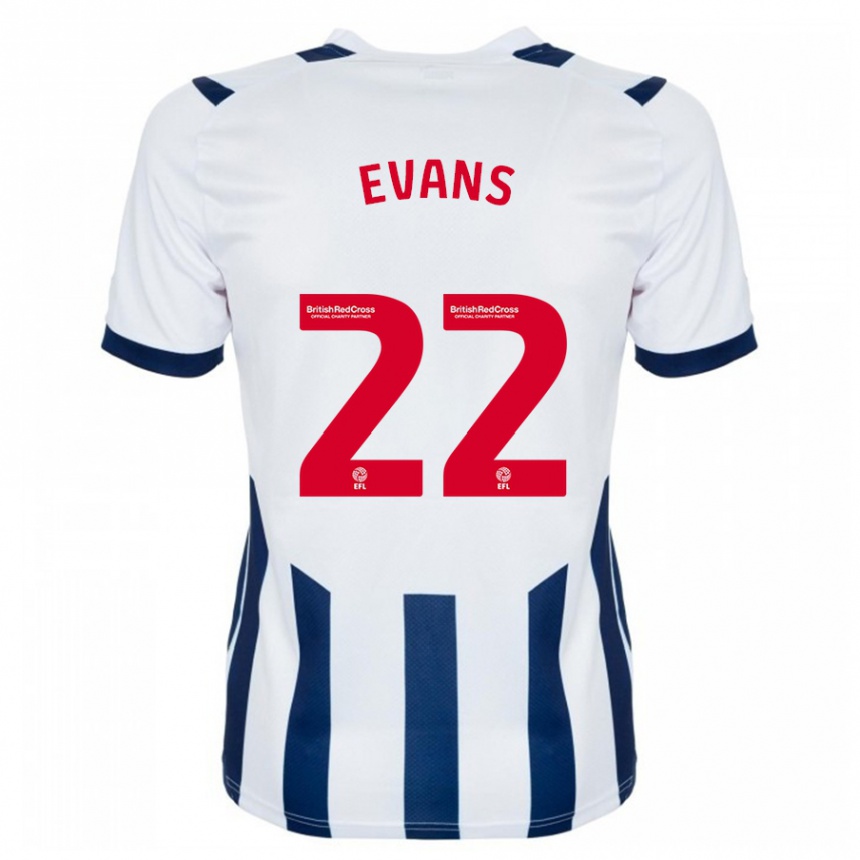 Men Football Kate Evans #22 White Home Jersey 2023/24 T-Shirt Canada