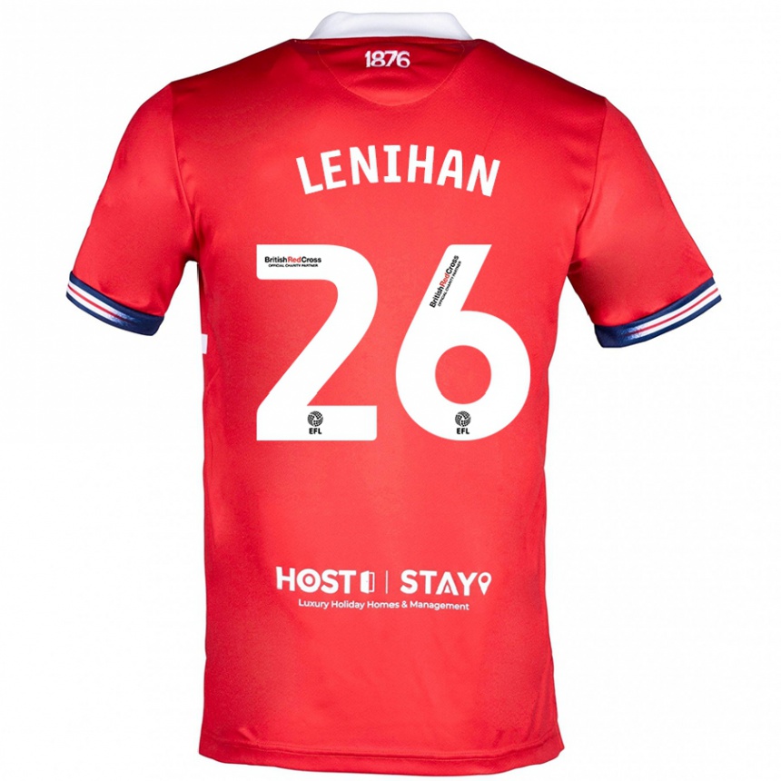 Men Football Darragh Lenihan #26 Red Home Jersey 2023/24 T-Shirt Canada