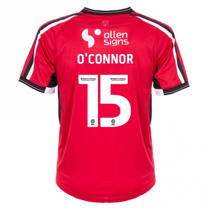 Men Football Paudie O'connor #15 Red Home Jersey 2023/24 T-Shirt Canada