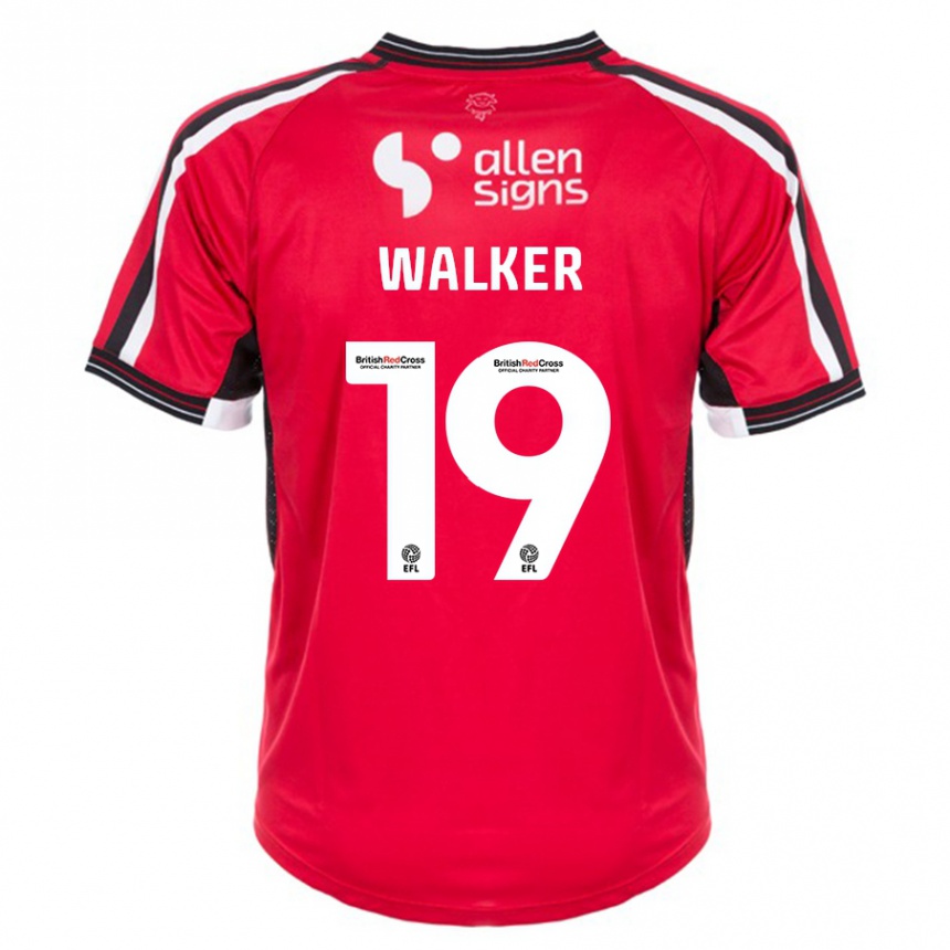 Men Football Tyler Walker #19 Red Home Jersey 2023/24 T-Shirt Canada