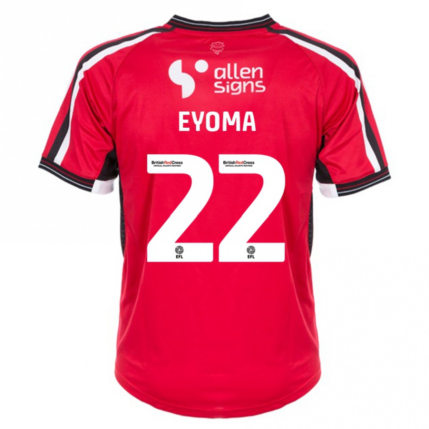 Men Football Timothy Eyoma #22 Red Home Jersey 2023/24 T-Shirt Canada