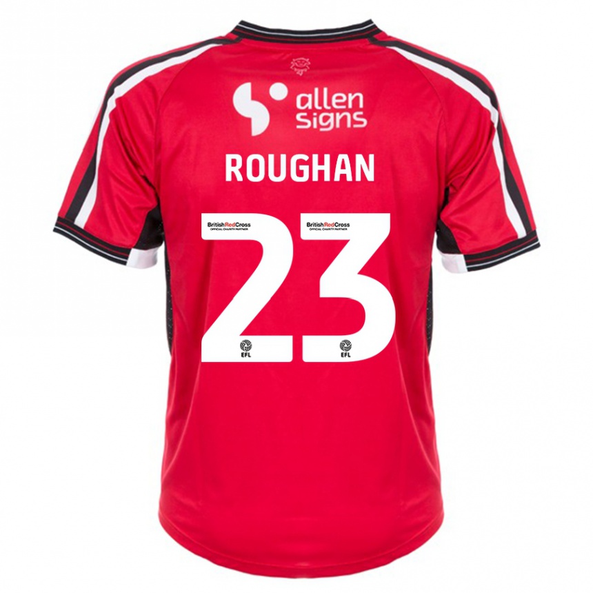 Men Football Sean Roughan #23 Red Home Jersey 2023/24 T-Shirt Canada