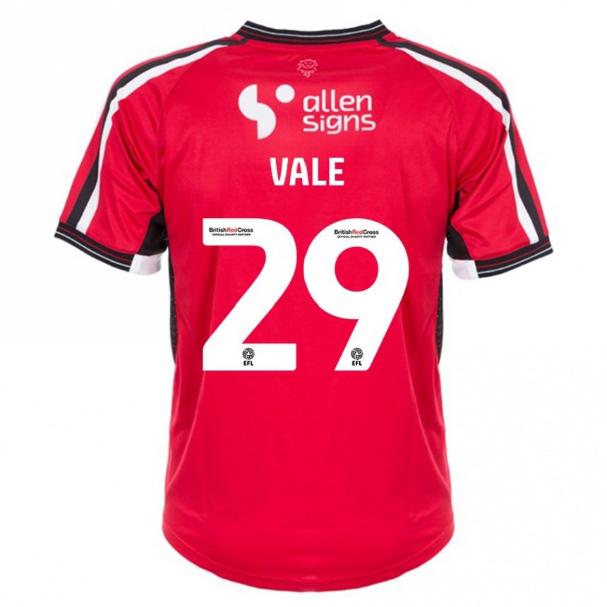 Men Football Jack Vale #29 Red Home Jersey 2023/24 T-Shirt Canada