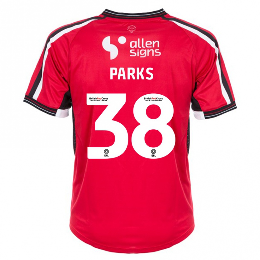 Men Football Charlie Parks #38 Red Home Jersey 2023/24 T-Shirt Canada