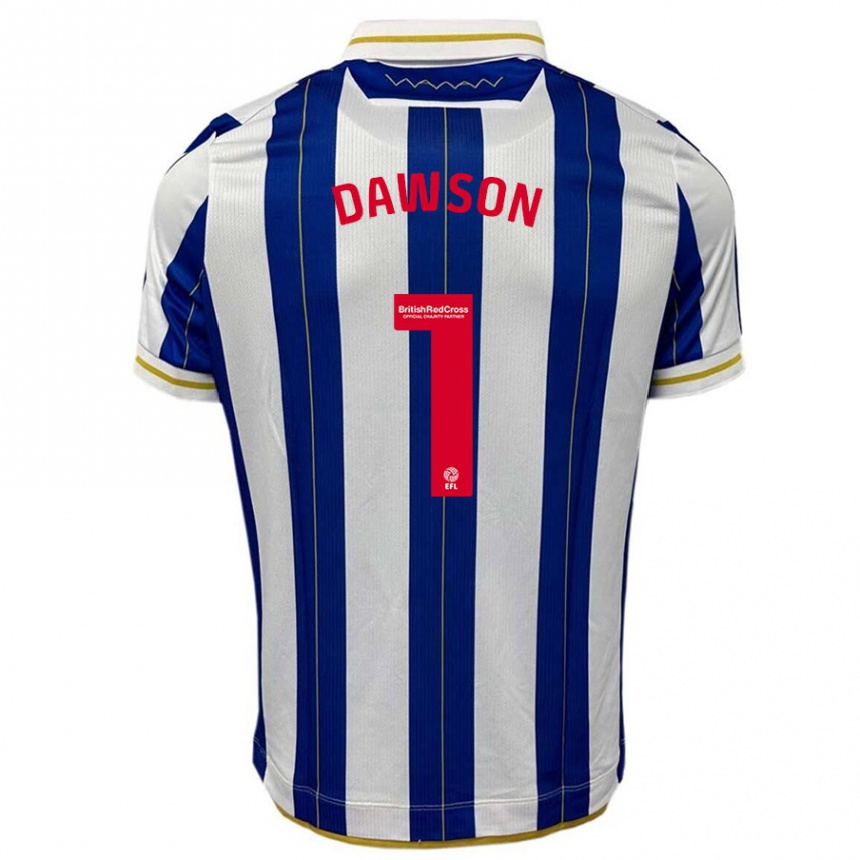 Men Football Cameron Dawson #1 Blue White Home Jersey 2023/24 T-Shirt Canada