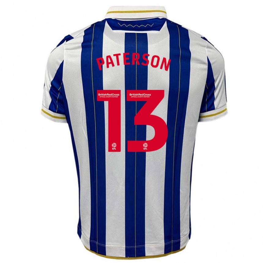 Men Football Callum Paterson #13 Blue White Home Jersey 2023/24 T-Shirt Canada