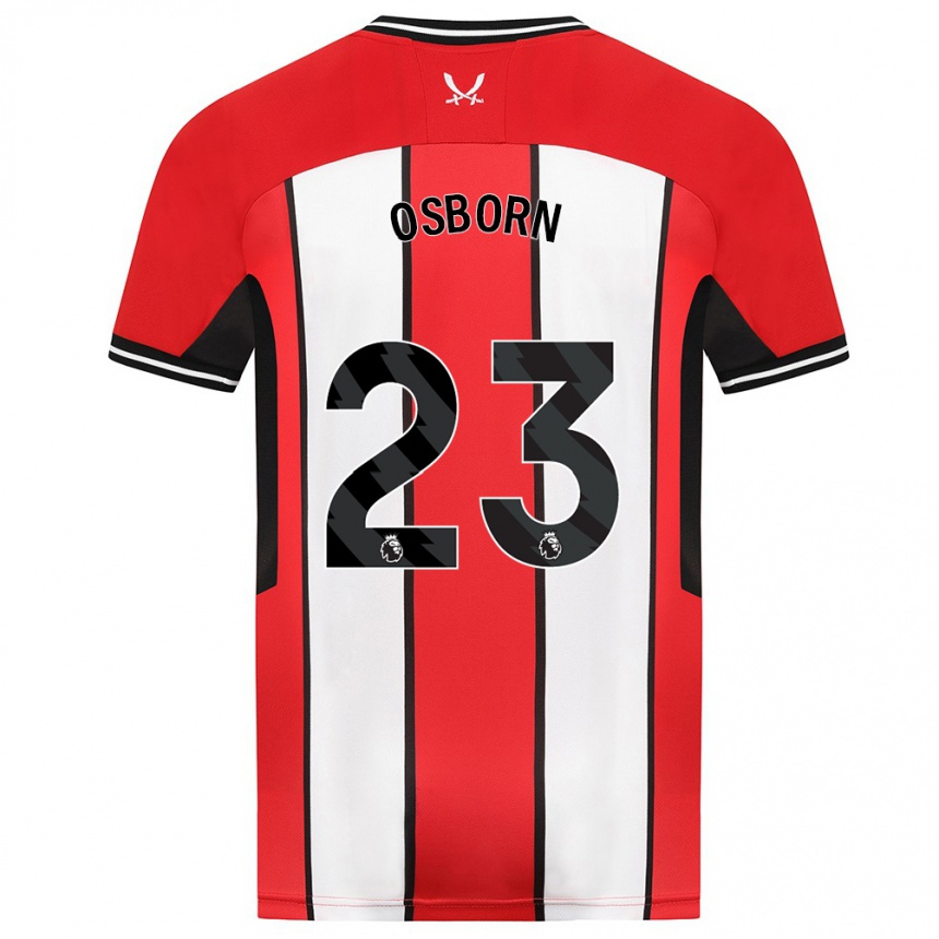 Men Football Ben Osborn #23 Red Home Jersey 2023/24 T-Shirt Canada