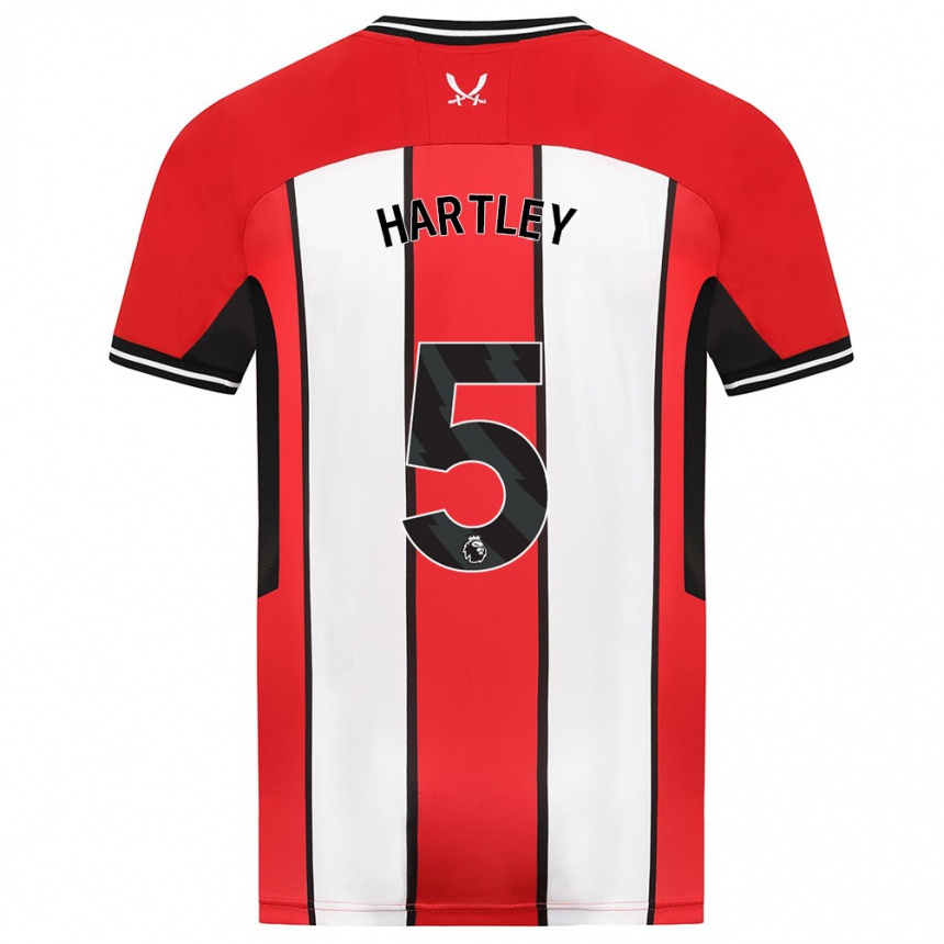 Men Football Naomi Hartley #5 Red Home Jersey 2023/24 T-Shirt Canada