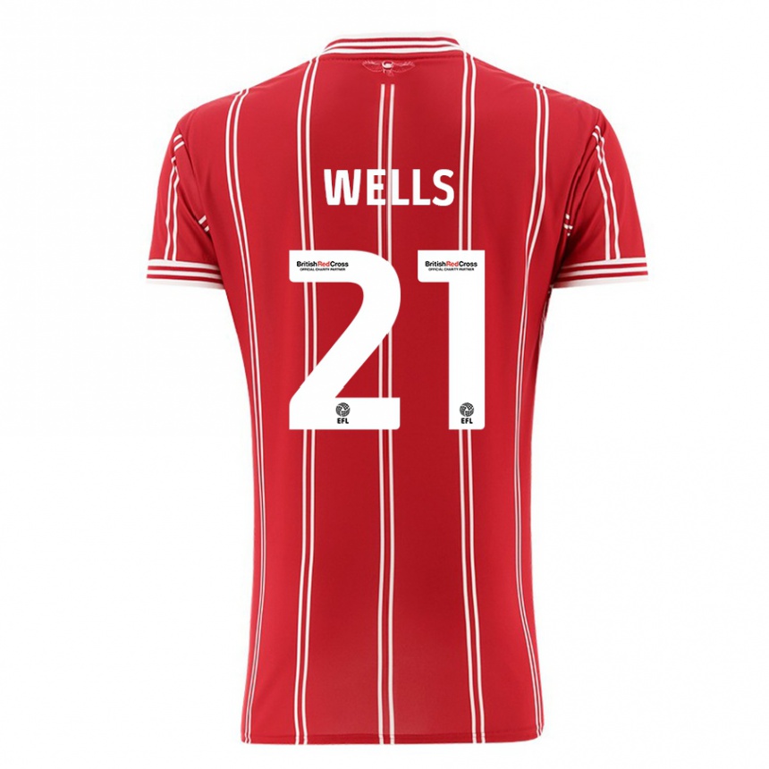 Homme Football Maillot Nahki Wells #21 Rouge Tenues Domicile 2023/24 Canada