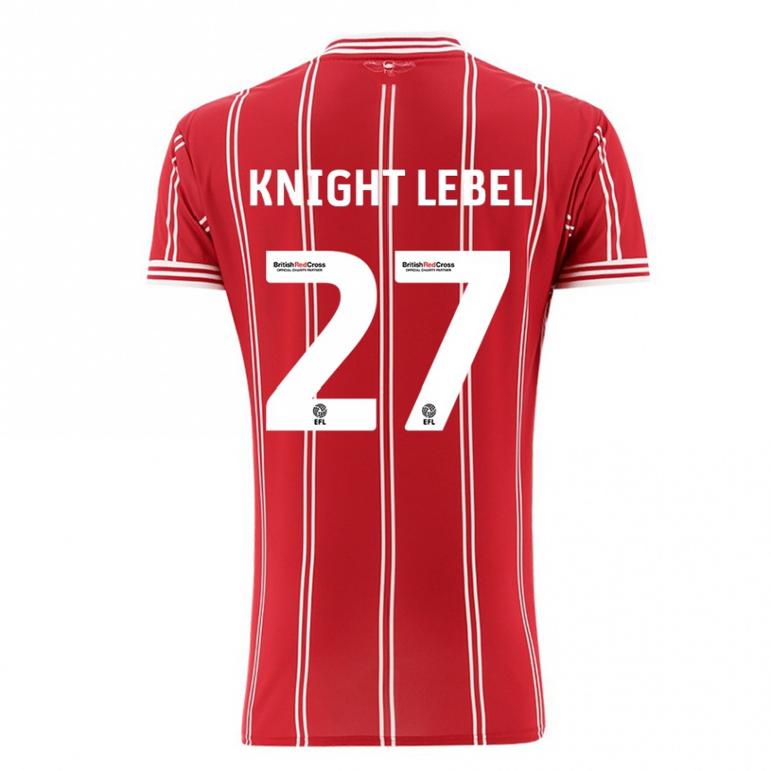 Men Football Jamie Knight-Lebel #27 Red Home Jersey 2023/24 T-Shirt Canada