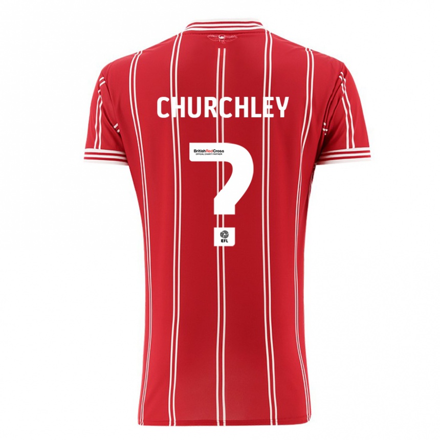 Men Football Kai Churchley #0 Red Home Jersey 2023/24 T-Shirt Canada