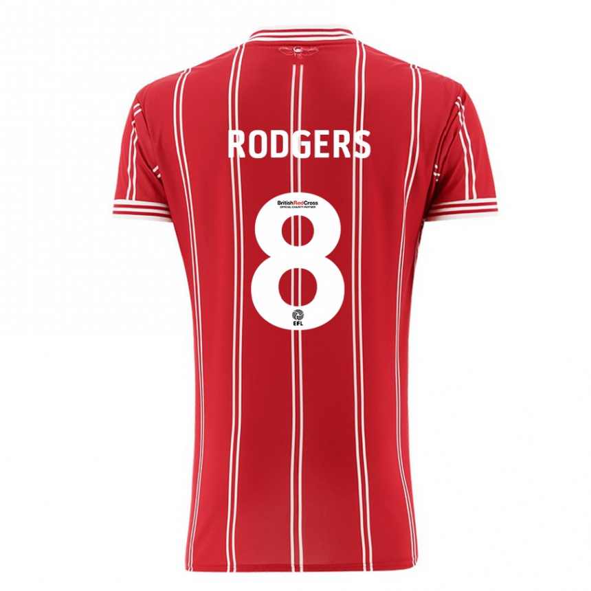 Men Football Amy Rodgers #8 Red Home Jersey 2023/24 T-Shirt Canada