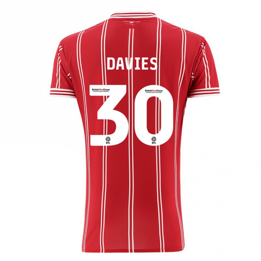 Homme Football Maillot Yasmin Davies #30 Rouge Tenues Domicile 2023/24 Canada