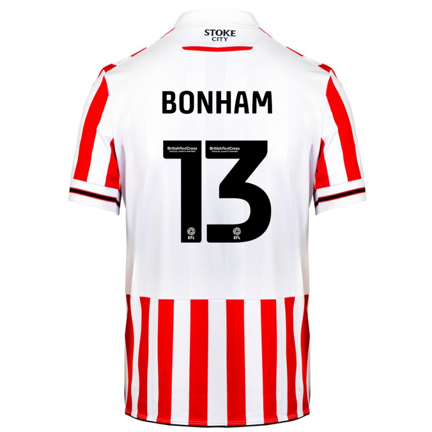 Homme Football Maillot Jack Bonham #13 Rouge Blanc Tenues Domicile 2023/24 Canada