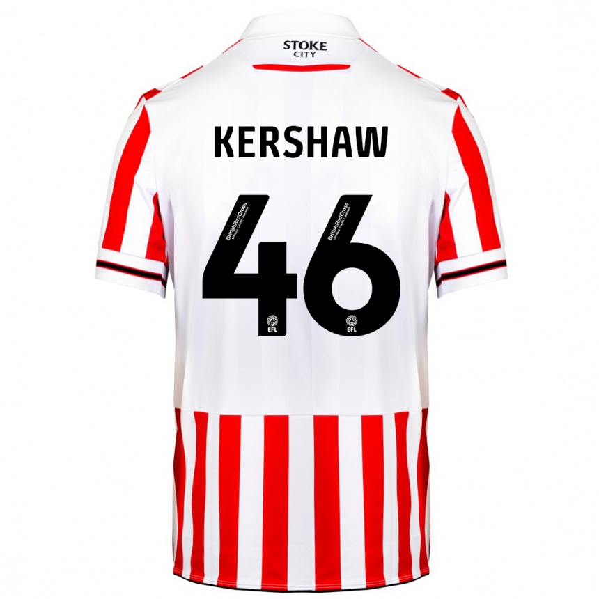 Men Football Ben Kershaw #46 Red White Home Jersey 2023/24 T-Shirt Canada