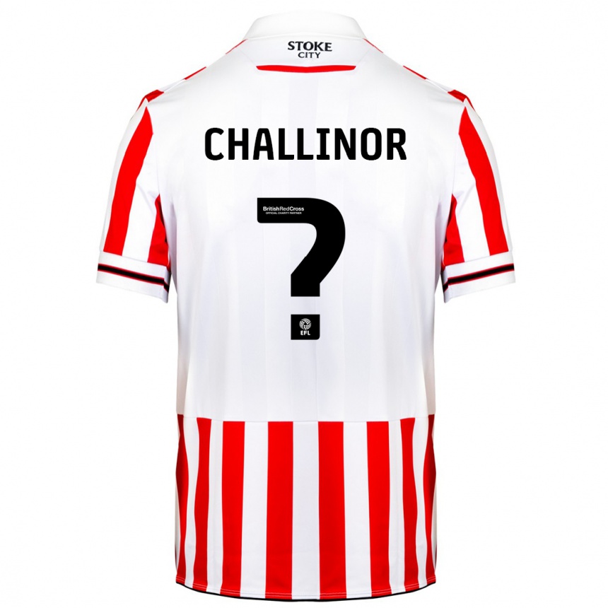 Men Football Oliver Challinor #0 Red White Home Jersey 2023/24 T-Shirt Canada