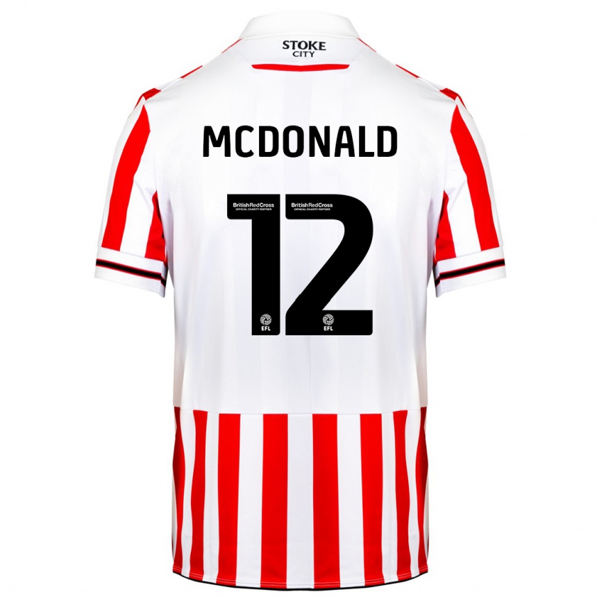 Homme Football Maillot Kayleigh Mcdonald #12 Rouge Blanc Tenues Domicile 2023/24 Canada