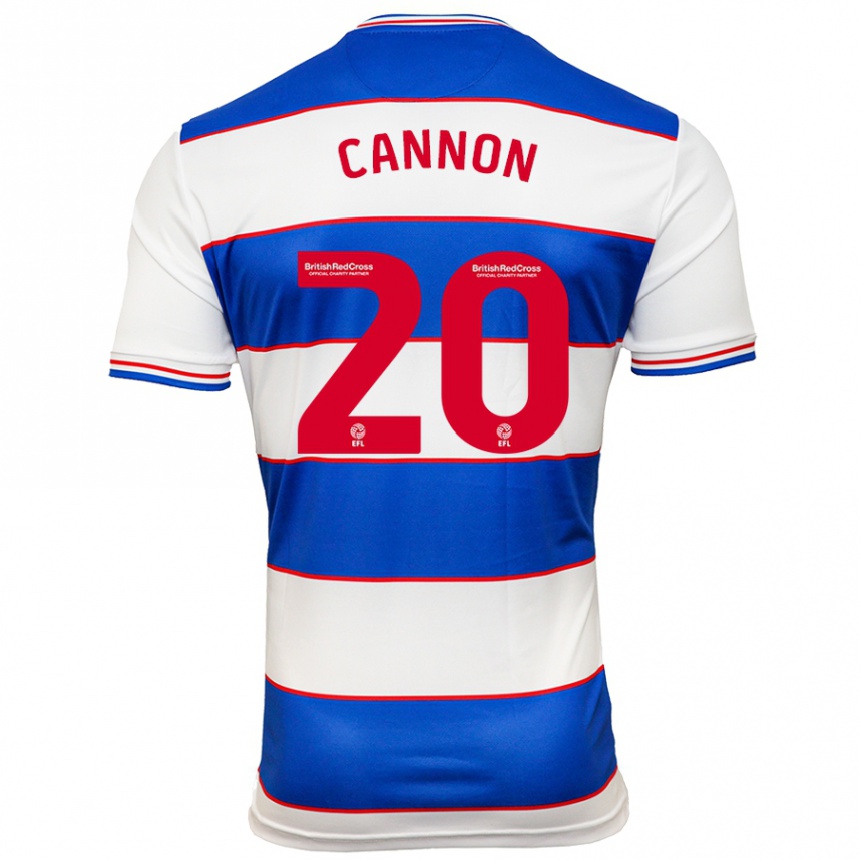 Men Football Reggie Cannon #20 White Blue Home Jersey 2023/24 T-Shirt Canada