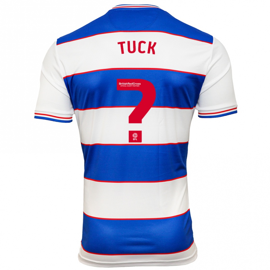 Men Football Alfie Tuck #0 White Blue Home Jersey 2023/24 T-Shirt Canada