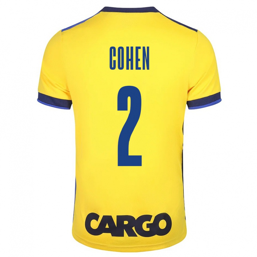 Homme Football Maillot Avishay Cohen #2 Jaune Tenues Domicile 2023/24 Canada