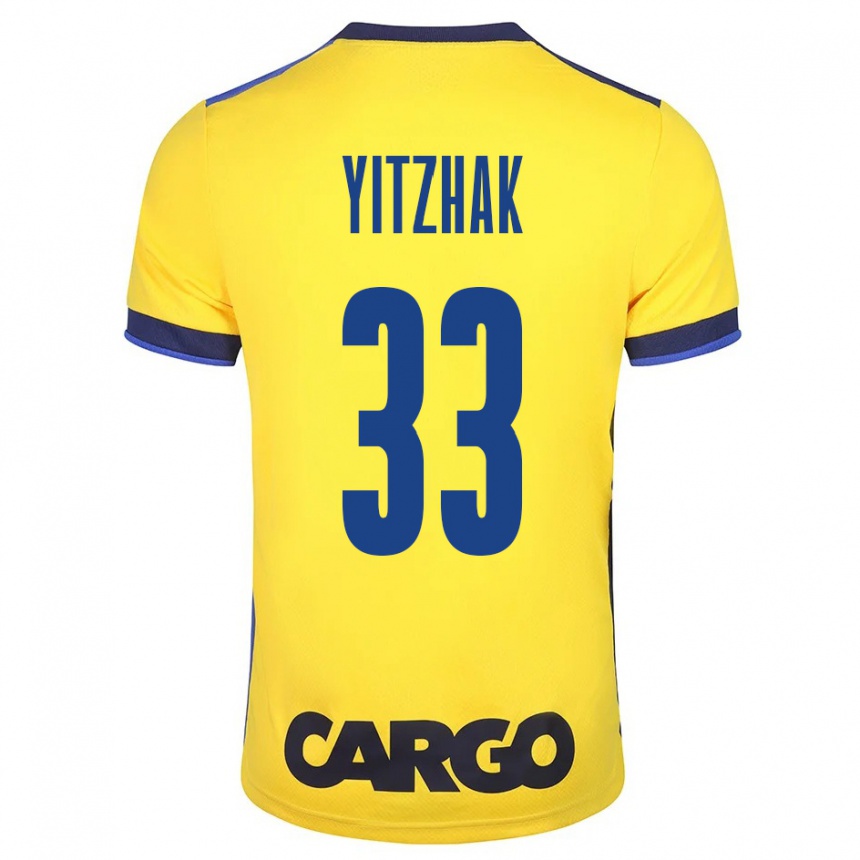 Homme Football Maillot Or Yitzhak #33 Jaune Tenues Domicile 2023/24 Canada