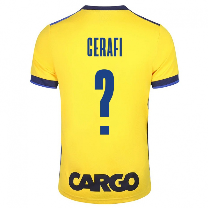 Men Football Omri Gerafi #0 Yellow Home Jersey 2023/24 T-Shirt Canada